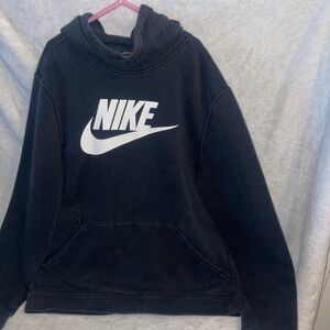 Nike Black and White Logo Hoodie